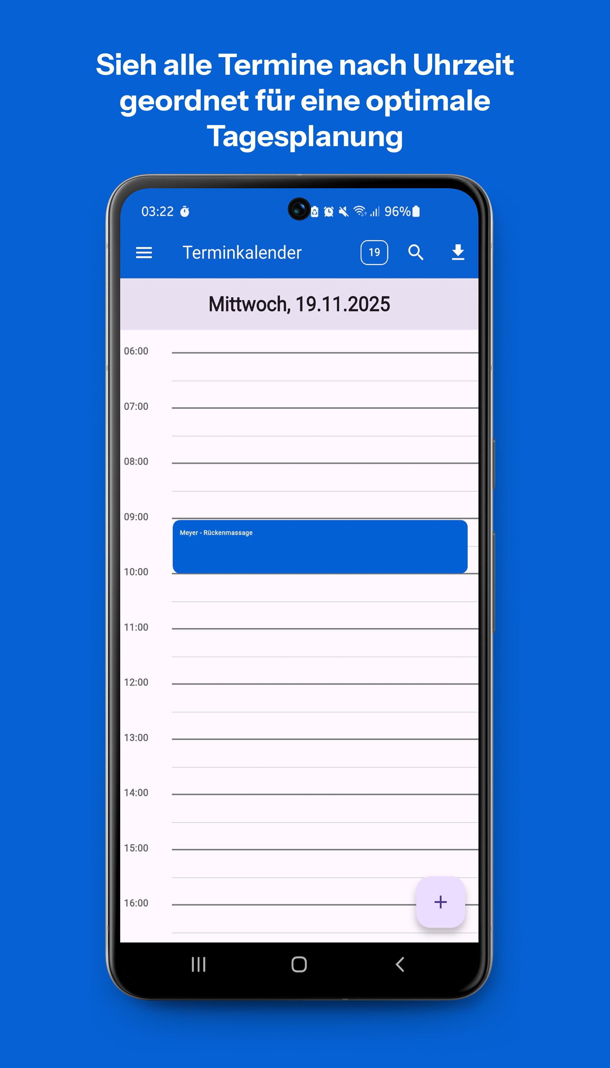 Tagesansicht – Mobile